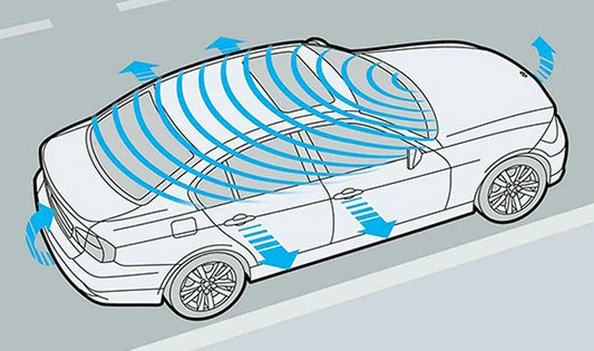 Kit de alarma antirrobo OEM 65752475425 para BMW F23, F33, F83. Mejora la seguridad del coche con detección de intrusión y sirena integrada. Compatible con mando original. Original BMW.