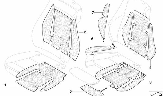 Resistencia calefacción base asiento OEM 52109142811 para BMW E90, E90N, E91, E91N, E84. Original BMW.
