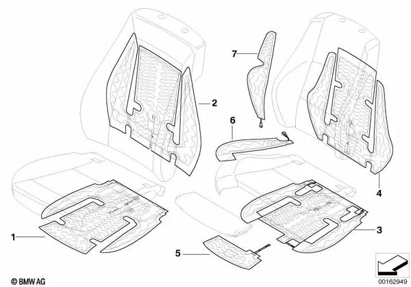 Elemento de Calefacción Asiento Deportivo de Tela para BMW E81, E82, E88, E92, E92N (OEM 64117140544). Original BMW.