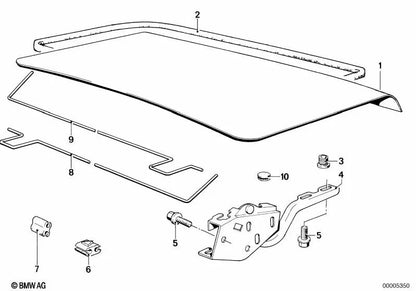 Barra de torsión derecha para BMW E24 (OEM 41621942210). Original BMW.