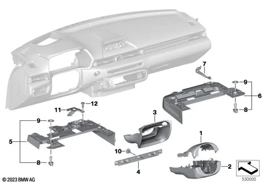 Lower steering column trim for BMW Z4 G29 (OEM 51456807445). Original BMW.