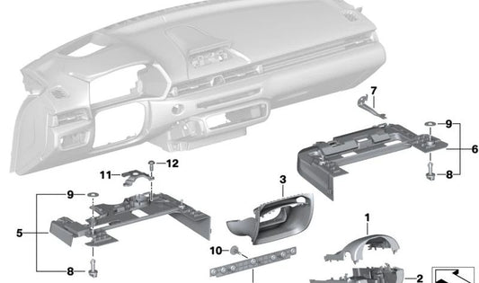 Cubierta inferior del salpicadero lado acompañante OEM 51456807414 para BMW Z4 G29. Original BMW.