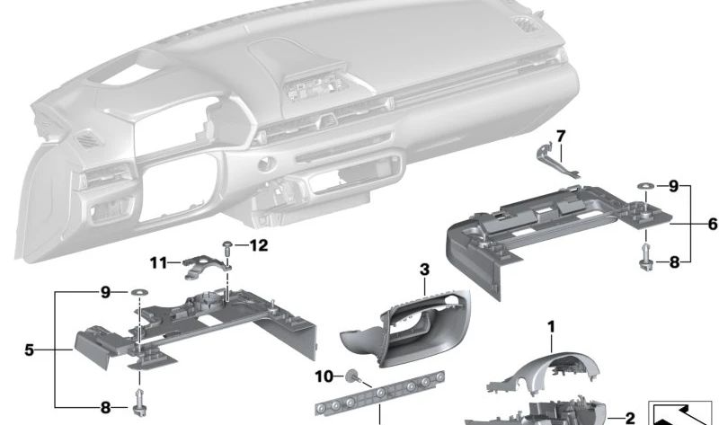 Revestimiento inferior del suelo del conductor OEM 51456807420 para BMW Z4 (G29). Original BMW.