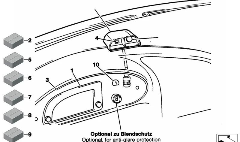 Sensor de posición OEM 61132485147 para BMW E36 318iS. Componente original del cuadro de instrumentos. Repuesto original BMW.
