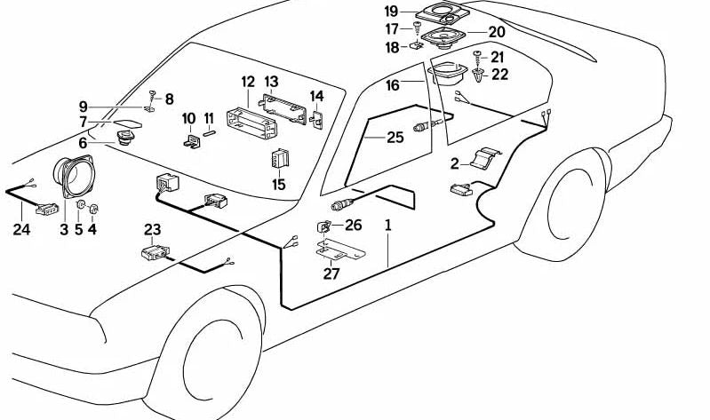 Embellecedor frontal para radio OEM 64111368515 para BMW E30, E36, E28, E32, Z1. Pieza original BMW. Ideal para sustituir el marco del equipo de sonido o restaurar salpicadero.