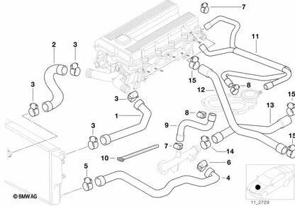 Abrazadera de cables con soporte para BMW Serie 1 E81, E82, E87, E87N, E88, F20, F21, F52, Serie 2 G42, G87, Serie 3 E30, E36, E46, E90, F30, F31, F34, F35, G20, G21, G28, G80, Serie 4 F32, G22, G23, Serie 5 E12, E28, E34, E39, E60, F07, F10, F11, F18, G3