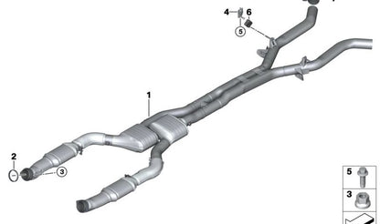 Silentblock de goma OEM 18308631988 para BMW G20, F90, G30, G31, G32, G11, G12, F91, F92, F93, G14, G15, G16, G05, G06, G07, G29. Pieza original BMW.