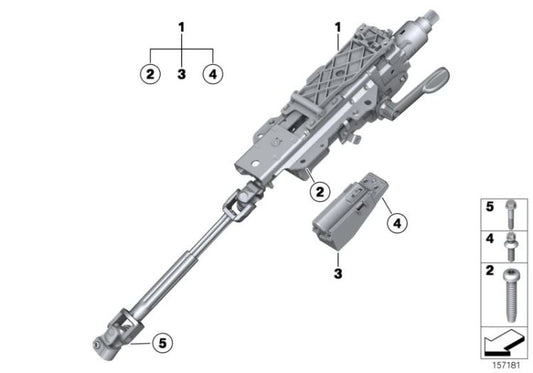 Árbol de dirección manual OEM 32309808110 para MINI Countryman R60, Paceman R61. Original MINI.