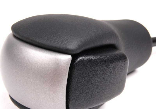 Leather change lever with plastic embellisher OEM 25167523139 for BMW E85, E86. Original BMW.