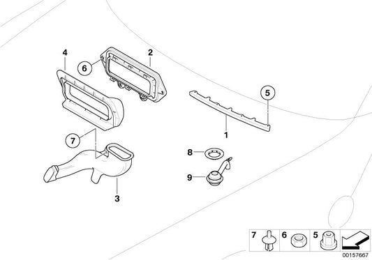 Desagüe de agua OEM 64116915179 para BMW Z4 E85 y E86 (todos los modelos compatibles). Original BMW.