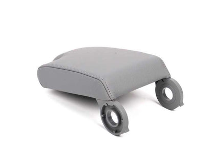 Reposabrazos superior en cuero gris OEM 51168248532 para BMW E46. Recambio original BMW.