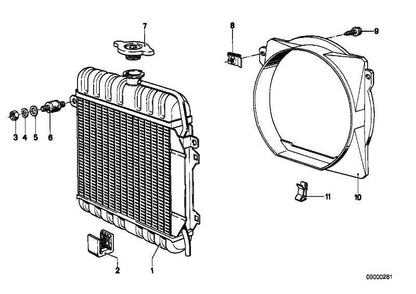 Tapa De Radiador D=60 Mm 1.0 Bar Para Bmw 1500-2000Cs 1502-2002Tii 2.5Cs-3.0Csl 2500-3.3Li E21 E12