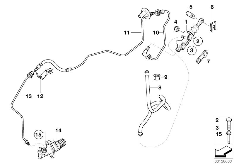 Tubería rígida de accionamiento de embrague OEM 21526759854 para MINI R50 One D, R52 Cabrio Cooper S, R53 Cooper S/JCW GP… y más. Original MINI.