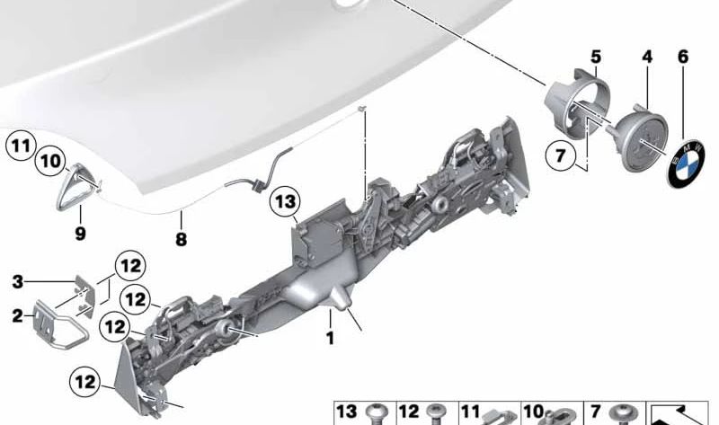 Cierre de puerta izquierdo OEM 51247191258 para BMW E89. Original BMW.