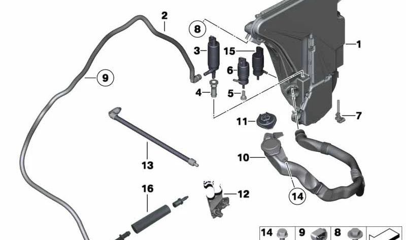 OMParabrisas wiper 61667238441 for BMW F07, F10, F11, F01, F02, F04. Original BMW.