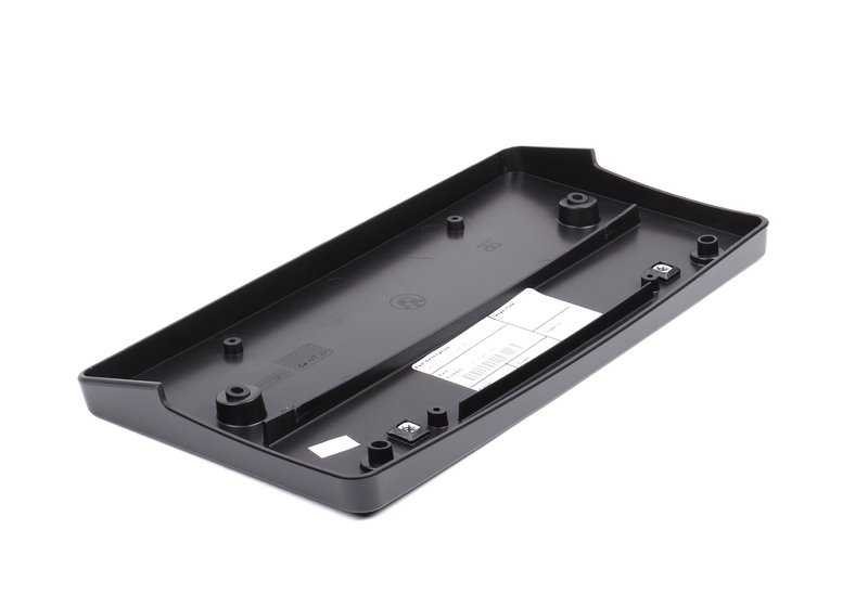 Soporte de matrícula M imprimado OEM 51137205847 para BMW X5 E70 y X6 E71. Pieza original BMW.