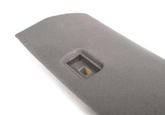 Tapa interior pilar A derecho (gris cielo) OEM 51437066516 para BMW E60, E60N, E61, E61N. Recambio original BMW.