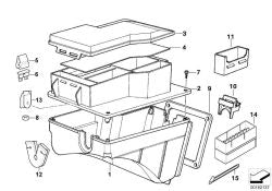 Etiqueta para caja de fusibles OEM 61138374901 para BMW Serie 3 E36 (1993-2000). Original BMW.