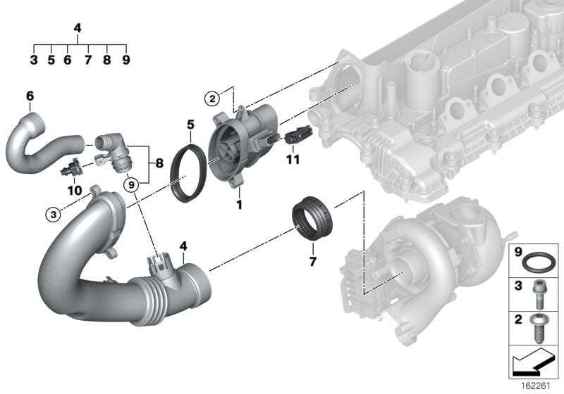 Junta tórica OEM 13712247395 para BMW E87, E46, E90, E91, E92, E93, E39, E60, E61, E38, E65, E66, E83, E53, E70, E71. Original BMW.