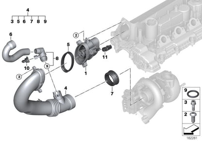 Junta tórica OEM 13712247395 para BMW E87, E46, E90, E91, E92, E93, E39, E60, E61, E38, E65, E66, E83, E53, E70, E71. Original BMW.