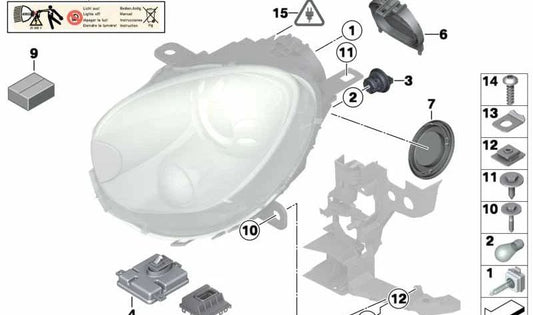 28W Bulbe pour Mini R60, R61 (OEM 63217263512). BMW d'origine
