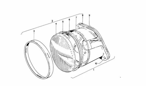 Difusor de luz para BMW (OEM 63128650121). Original BMW