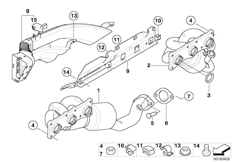 Gancho de sujeción OEM 18407562126 para BMW E60, E61, E63, E64 (520i, 523i, 525i, 525i xDrive). Original BMW.
