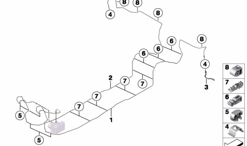 OEM -Bremsschlauch 34326792088 für BMW F30, F31, F34, F32, F33. Original BMW.