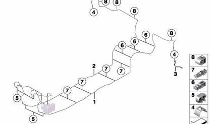 OEM -Bremsschlauch 34326792088 für BMW F30, F31, F34, F32, F33. Original BMW.