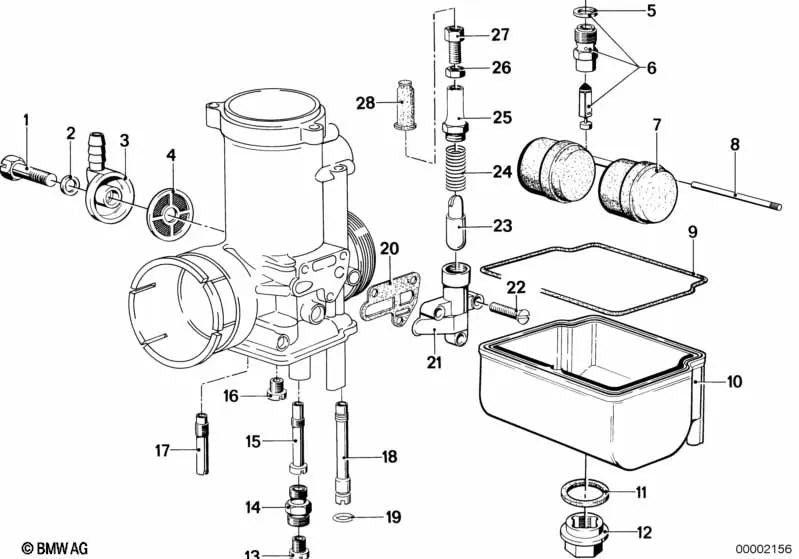 Ventilkörper für BMW F07, F10, F11, F06, F12, F13, F01N, F02N (OEM 13111261355). Original BMW