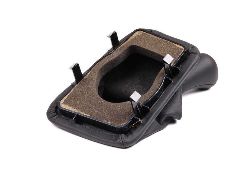 Fuelle de palanca de cambios en piel negra OEM 25112259352 para BMW Serie 8 E31 (840i, 850Ci, 850CSi). Original BMW.