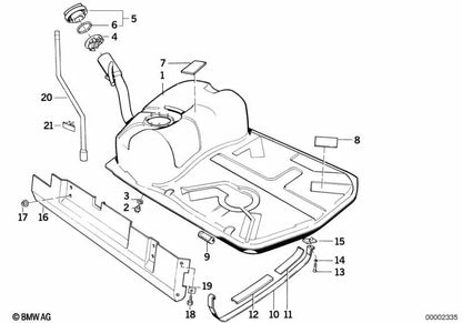 Distanza per BMW E34, E32 (OEM 16111179032). BMW originale