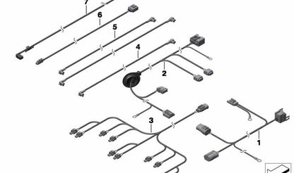 Cableado bomba hidráulica OEM 61129248332 para BMW F07, F10, F11, F06, F12, F13, F01, F02 (incluye versiones xDrive y Automatik). Recambio original BMW.