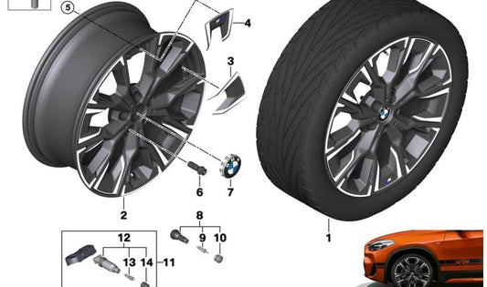 Einleger 2 pour BMW F39 (OEM 36105A1E3B0). BMW d'origine
