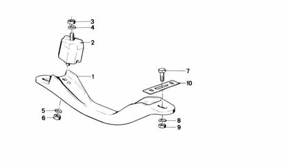 Soporte de goma OEM 23711175939 para BMW E30, E28, E24, E23. Original BMW.