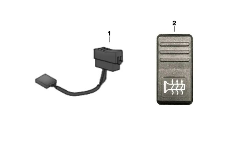 Interruptor de manopla com aquecimento OEM 71607653282 para motocicletas BMW F 650 GS, F 650 GS Dakar, G 650 GS. Originais BMW Motorrad.