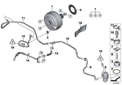 Soporte de manguera OEM 11612283929 para BMW F70, F74, U06. Compatible con modelos como 118d, 120d, 218d, 220d. Pieza original BMW. Ideal para sujetar tuberías del sistema de refrigeración o vacío.