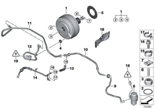 Soporte de manguera OEM 11612283929 para BMW F70, F74, U06. Compatible con modelos como 118d, 120d, 218d, 220d. Pieza original BMW. Ideal para sujetar tuberías del sistema de refrigeración o vacío.