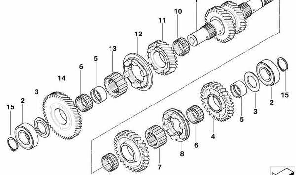 Arandela separadora OEM 23317681372 para BMW Motorrad 3/20, 2002, HP2 Enduro, HP2 Megamoto, HP2 Sport. Recambio original BMW Motorrad.