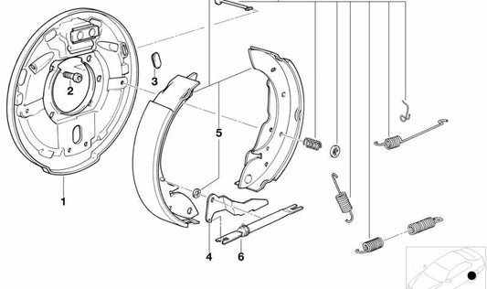 Right adjustment lever for BMW 3 Series E36 (OEM 34211159144). Original BMW