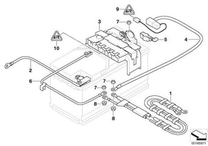 Cabo de bateria positivo para Bmw E87 E81. Peças sobressalentes originais