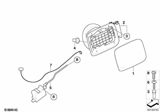 Füllabdeckung für BMW 3 E93, E93N (OEM 6711698581). Original BMW.