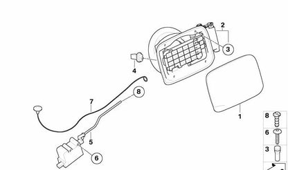 Tapa de llenado OEM 51177060692 para BMW E90, E91 (316d, 316i) con motores N47, N45T, N43. Original BMW.