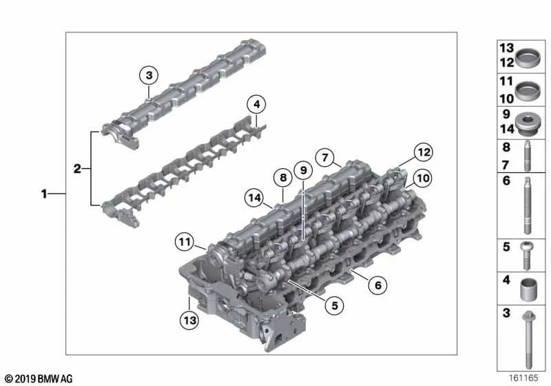 Parafuso de fechamento para BMW E81, E82, E87, E88, E90, E91, E92, E93, E60, E61, F10, F11, F18, E63, E64, E65, F01, F02, X1 E84, X3 F25, E65, E85, E89 (OEM 11127536926). BMW original