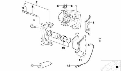 Juego de juntas para pinza de freno OEM 34211164440 para BMW E39. Original BMW.
