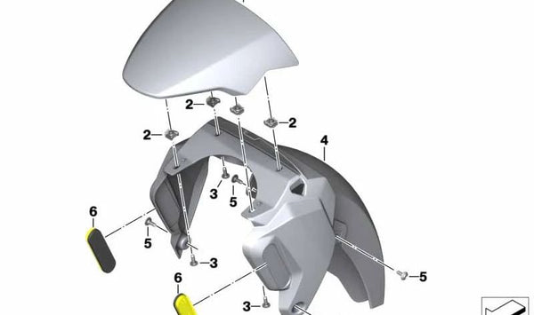 Cubierta de rueda delantera y trasera OEM 46618564479 para motos BMW C 400 GT (K08, C06, 0C61, 0501). Original BMW Motorrad.