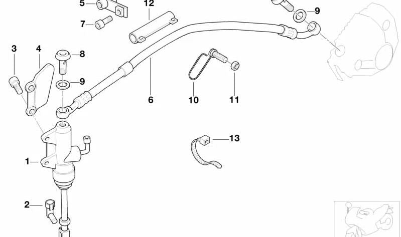 Soporte OEM 34322331962 para motos BMW R1150GS, R1100S, R1200C, R850C... y más. Original BMW Motorrad.