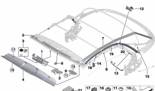 Jeu de clôture pour BMW F23 (OEM 54345A499C3). BMW d'origine