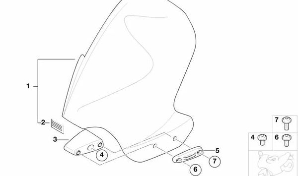 Placa de soporte derecha OEM 46637664398 para motos BMW R 1150 GS, R 1150 GS Adventure. Original BMW Motorrad.