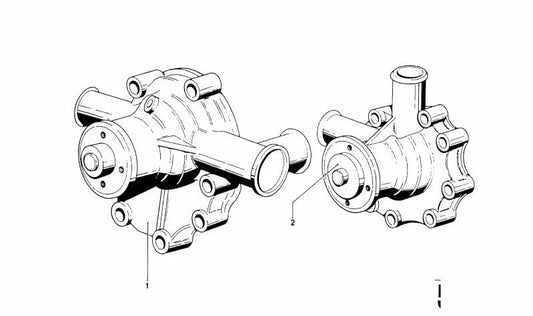 Bomba de agua OEM 11519056401 para BMW E87, E90, E91, E92, E93, E60, E61, F10, F11, F01, F02, X1 E84, X3 E83, X5 E70, X6 E71, Z4 E89. Recambio original BMW.